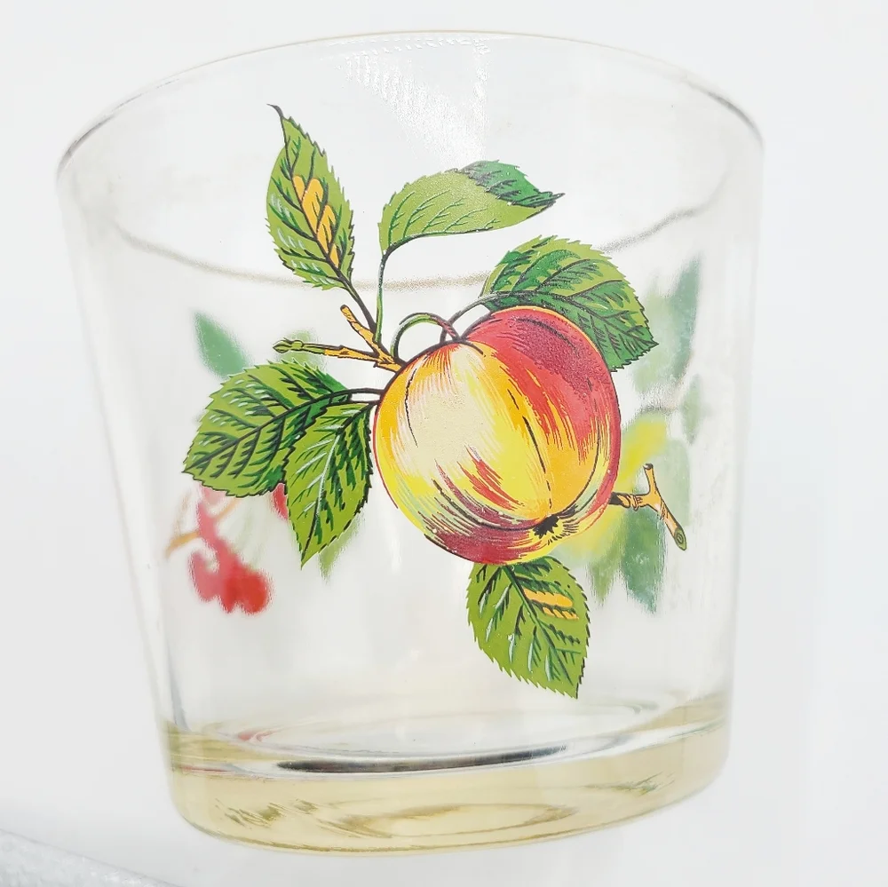 Vintage West Virginia Glass Co Fruit Cocktail Barware Ice Bucket